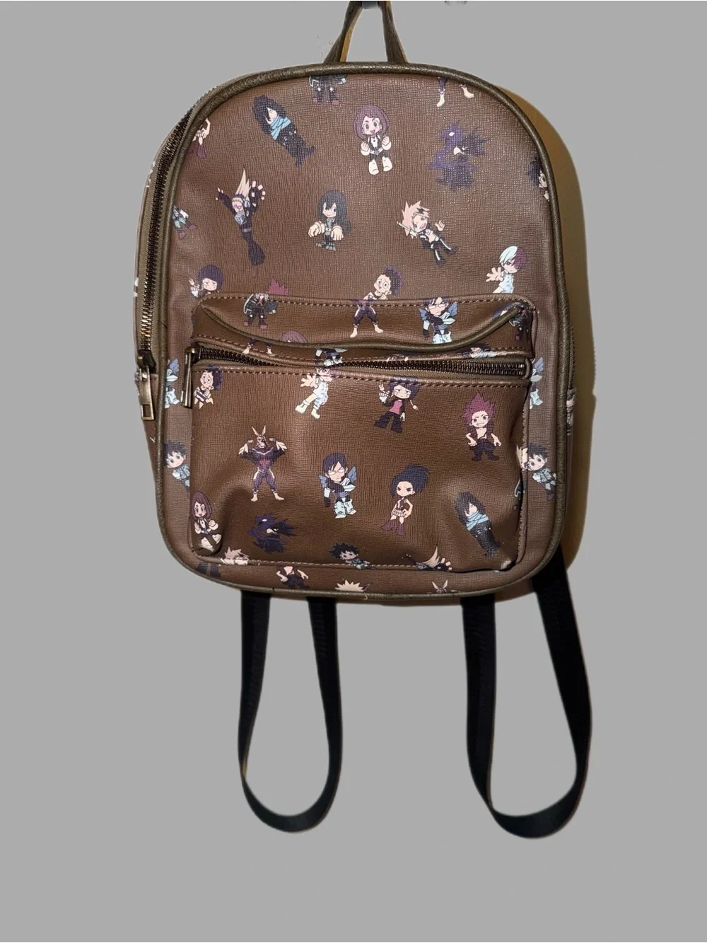 Brown my hero academia Print Mini Backpack
